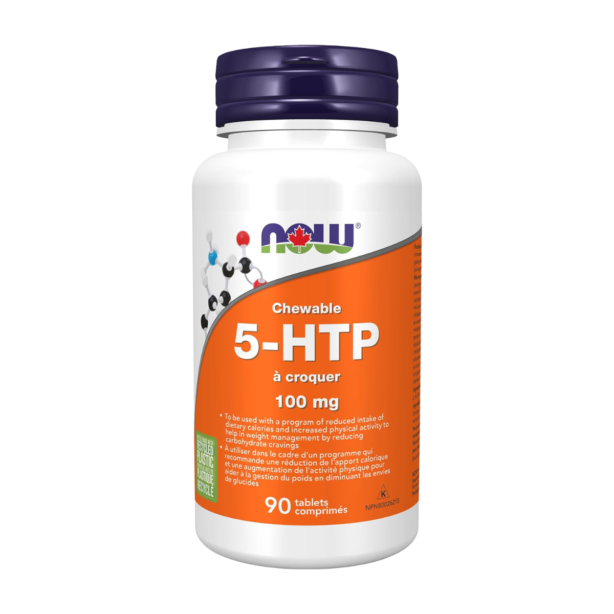 NOW | 5-HTP 100mg Chewable Tablets