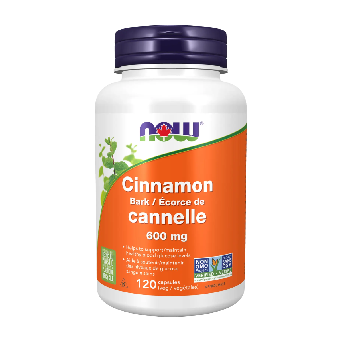 NOW | Cinnamon Bark 600mg Vegetarian Capsules