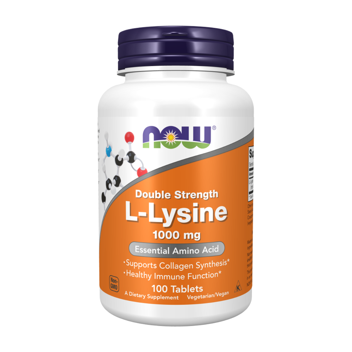 NOW | Double Strength L-Lysine 1000mg Tablets
