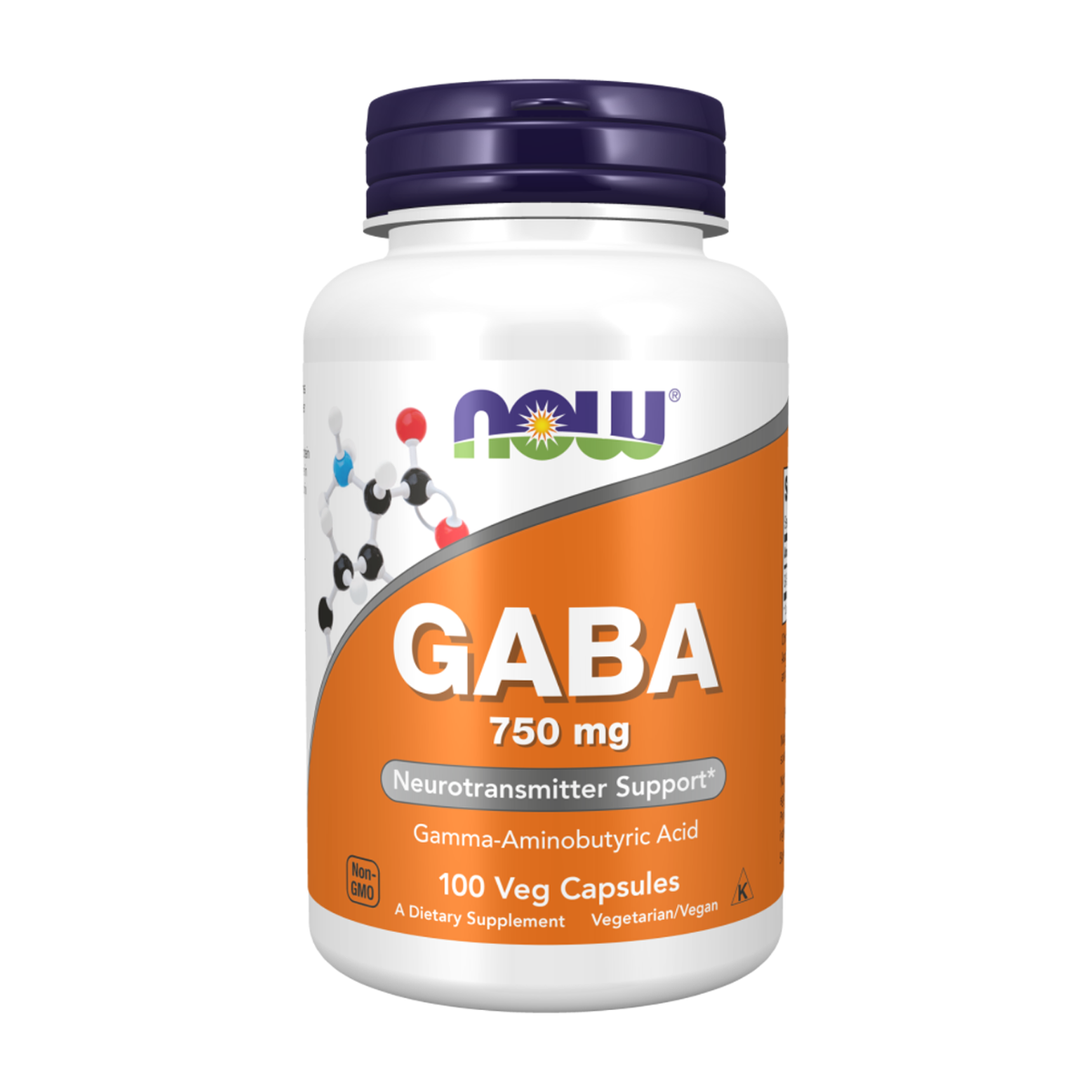 NOW | Extra Strength GABA 750mg Vegetarian Capsules