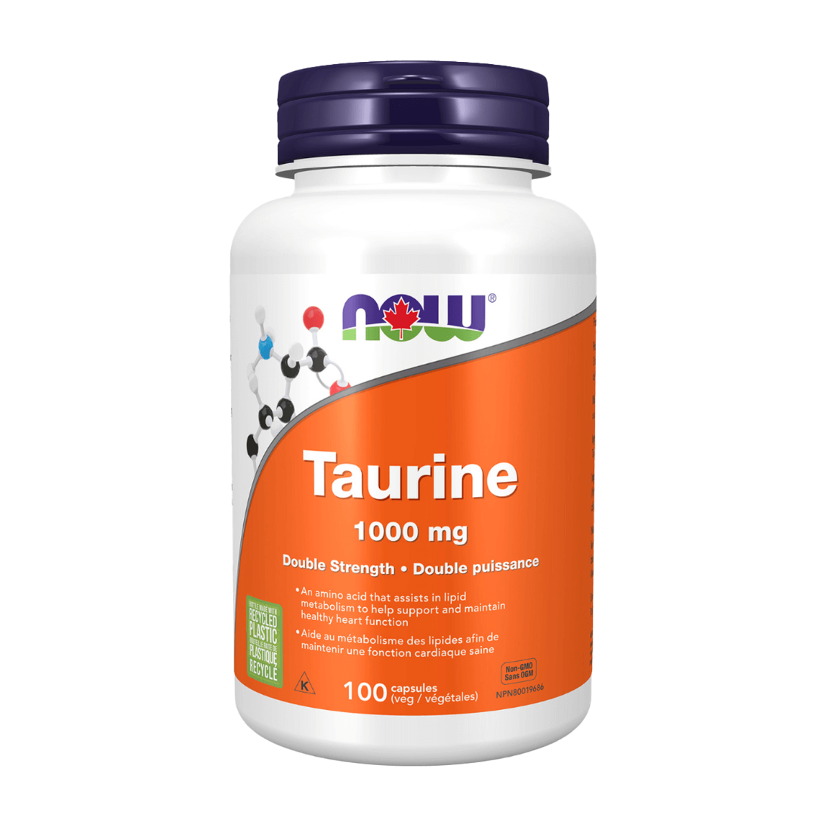 NOW | Double Strength Taurine 1000mg Vegetarian Capsules