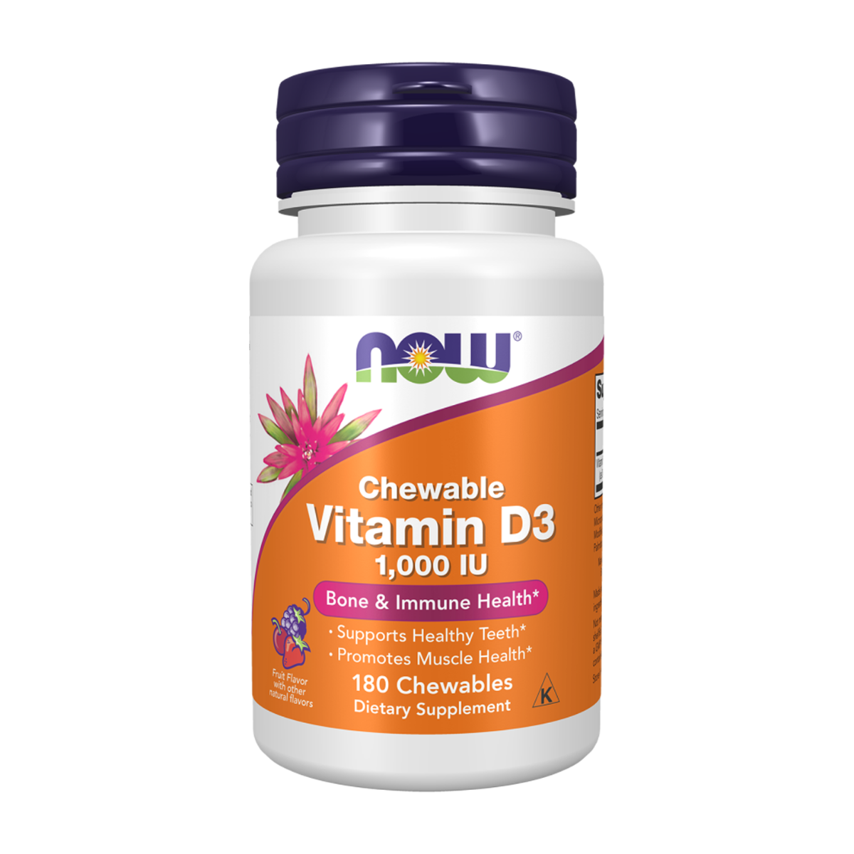 NOW | Vitamin D3 1000IU Chewable Tablets