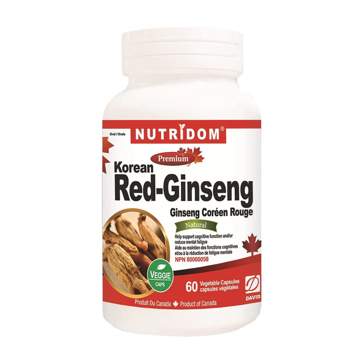 Nutridom | Korean Red Ginseng Vegetarian Capsules