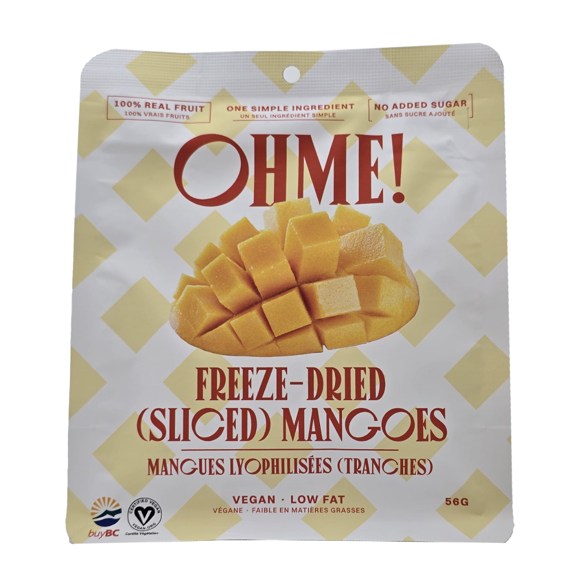Oh Me! | Freeze-Dried Slices Mangoes 56g