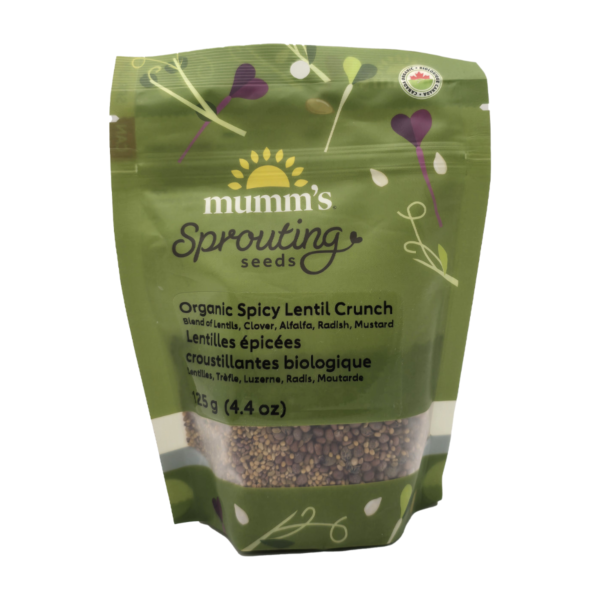 Mumm's Sprouting Seeds | Organic Spicy Lentil Crunch