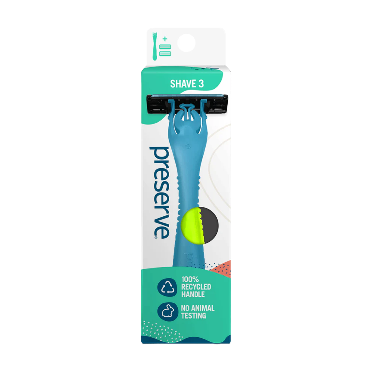 Preserve | Recycled Shave 3 Razor System+2 Cartridges