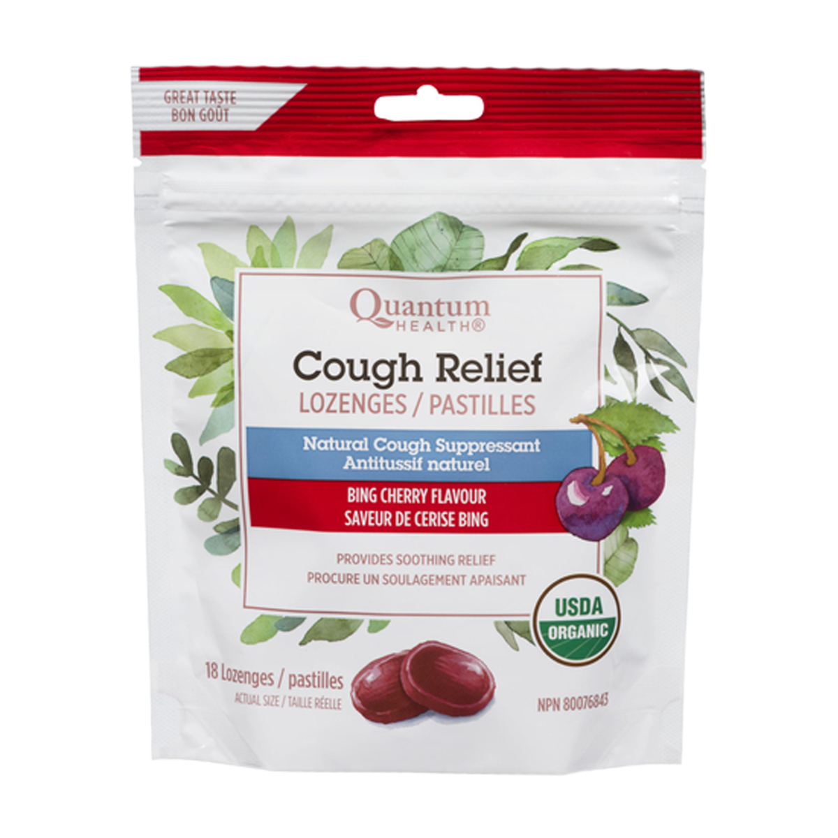 Quantum Health | Bing Cherry Cough Relief Lozenges