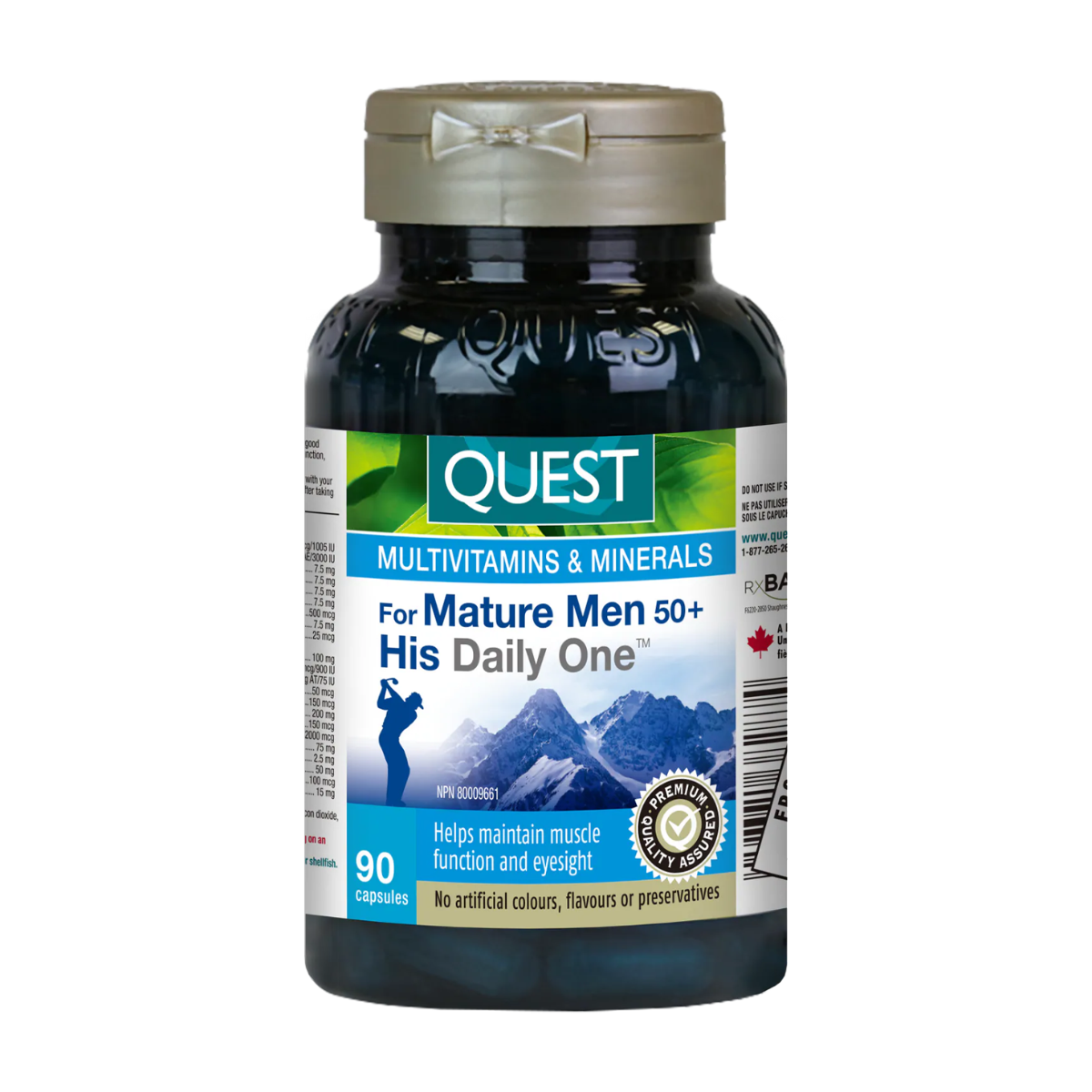 Quest | For Mature Men 50+ His Daily One Multivitamins & Minerals Capsules