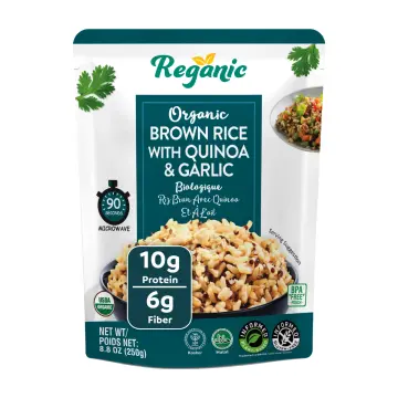 Regganic | Organic Brown Rice With Quinoa & Garlic 250g