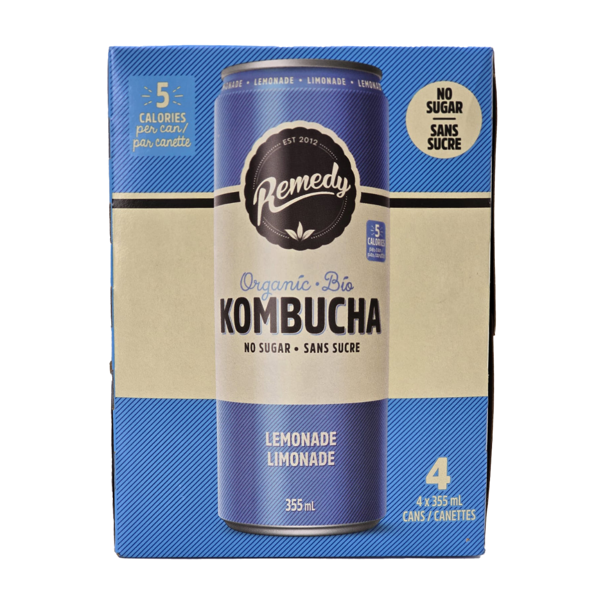 Remedy | Organic Lemonade Kombucha 4pk