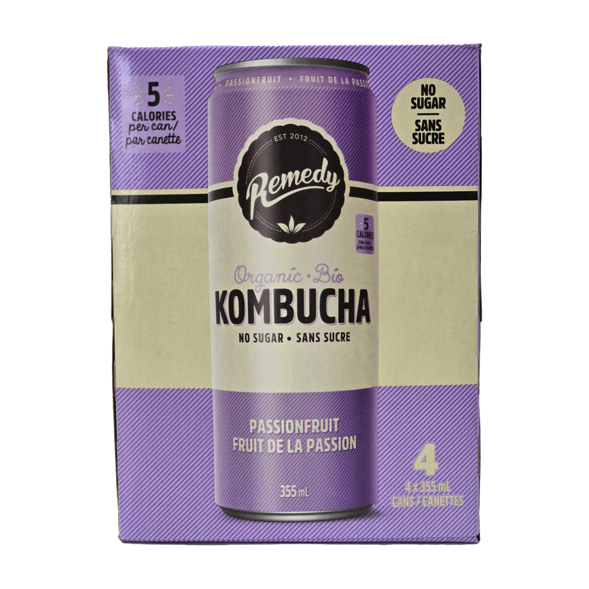 Remedy | Organic Passionfruit Kombucha 4pk
