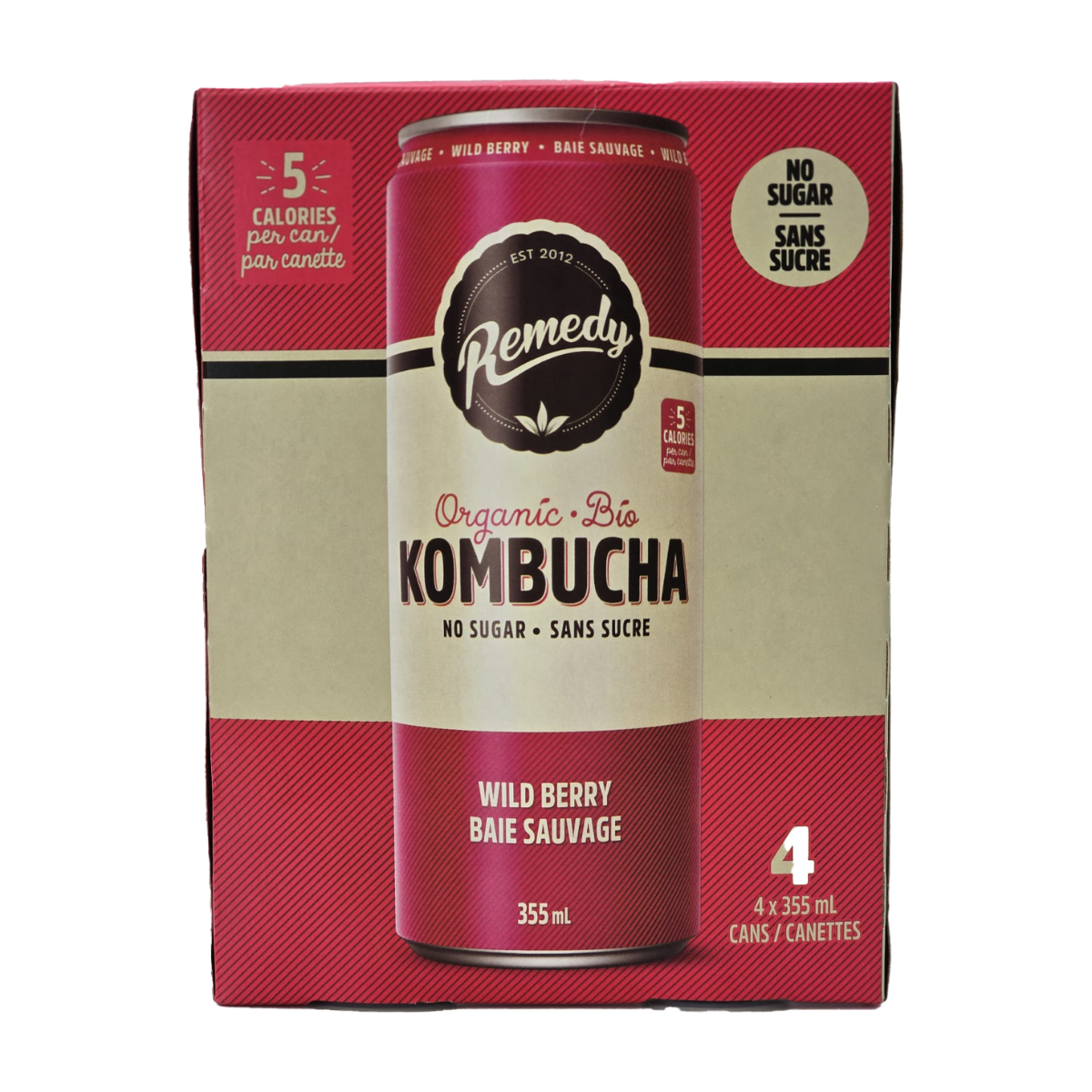 Remedy | Organic Wild Berry Kombucha 4pk