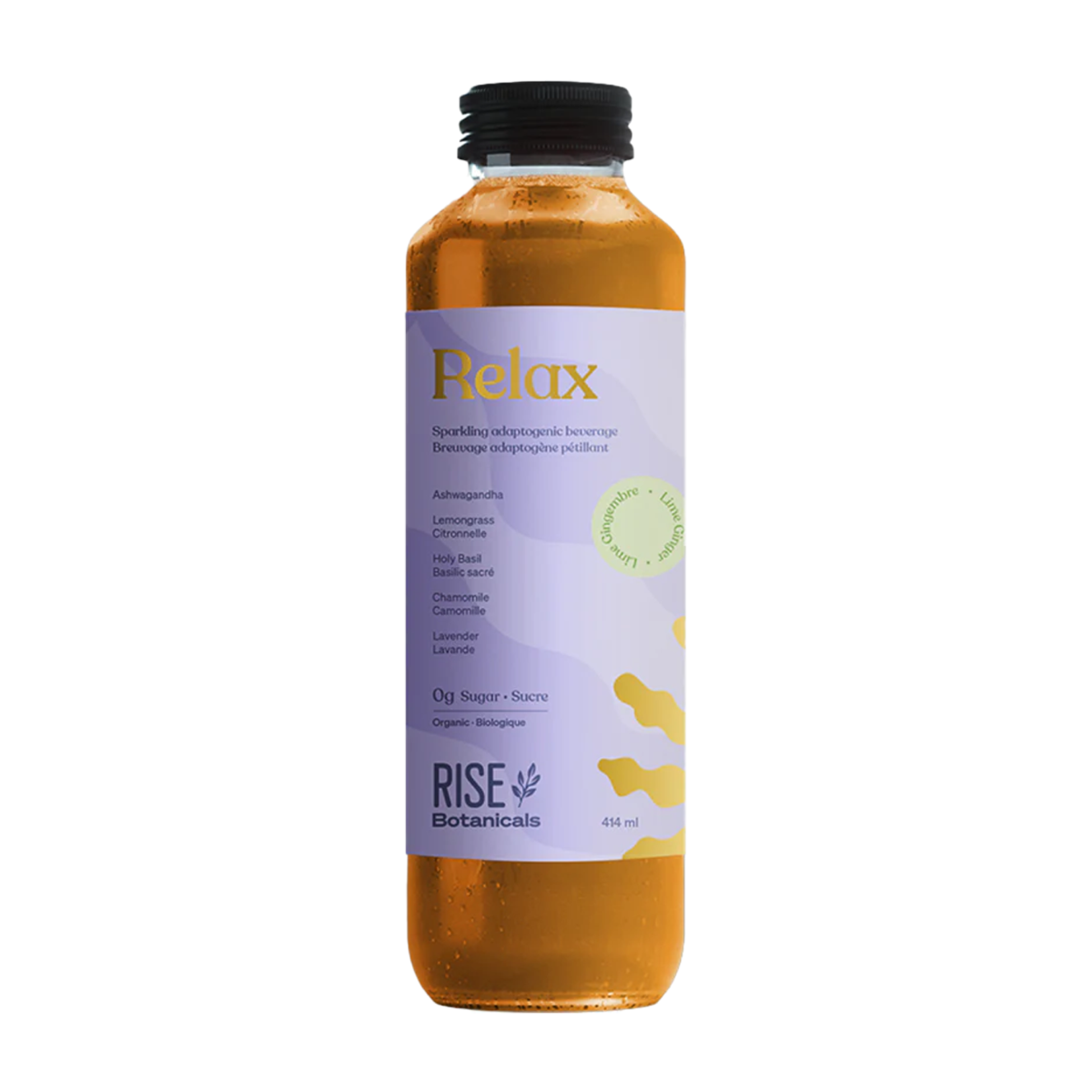 Rise | Lime Ginger Sparkling Botanical Beverage 414ml