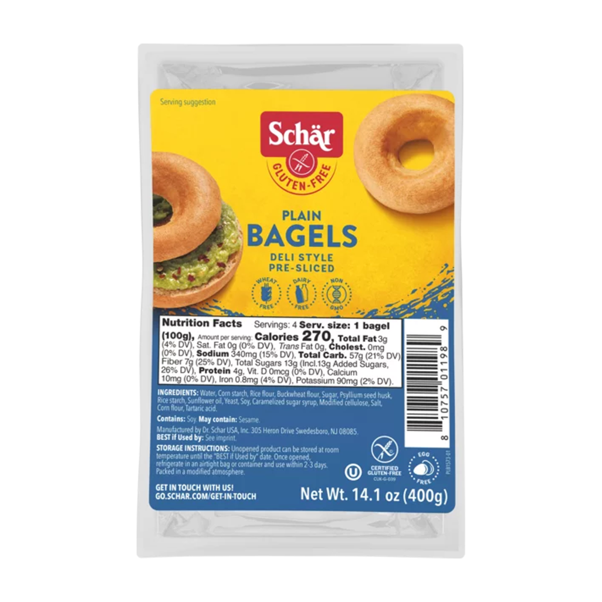 Schar | Plain Bagels 400g