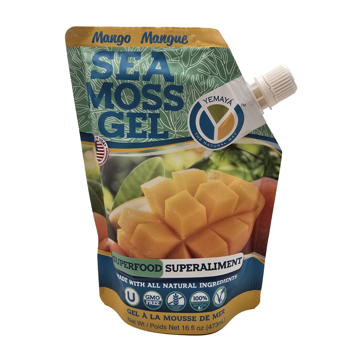 Yemaya Organic | Mango Sea Moss Gel 473ml