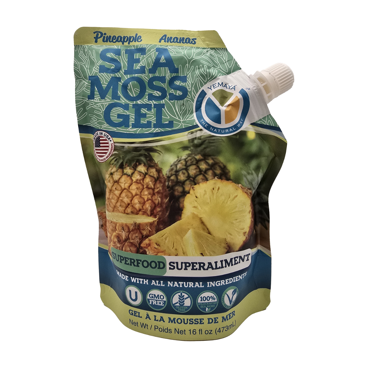 Yemaya Organic | Pineapple Sea Moss Gel 473ml