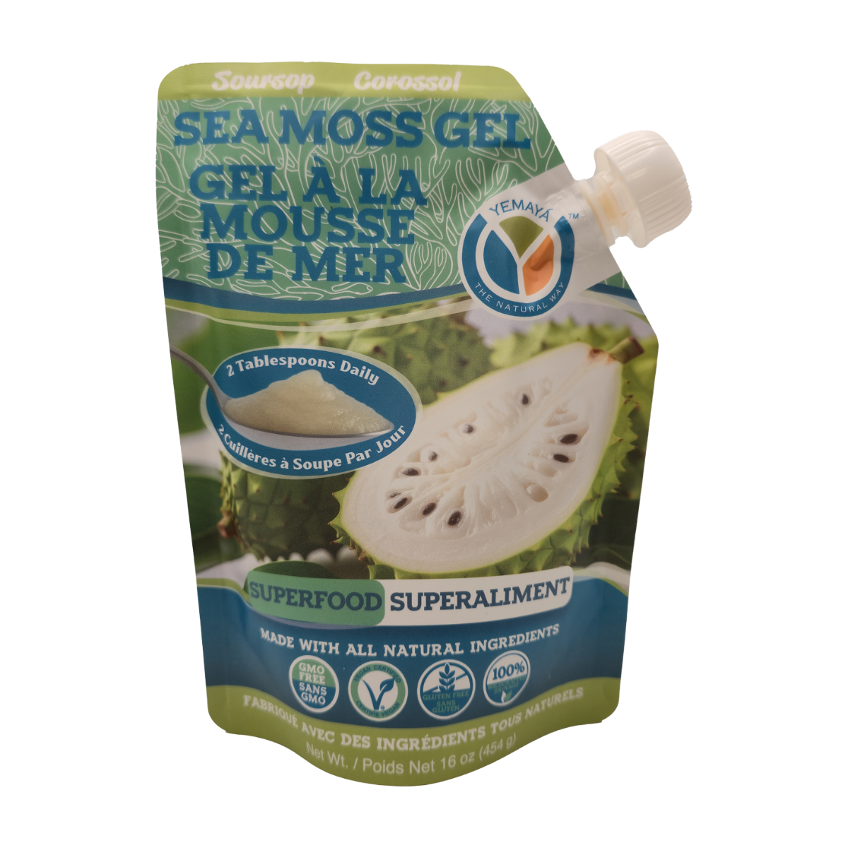 Yemaya Organic | Soursop Sea Moss Gel 454g