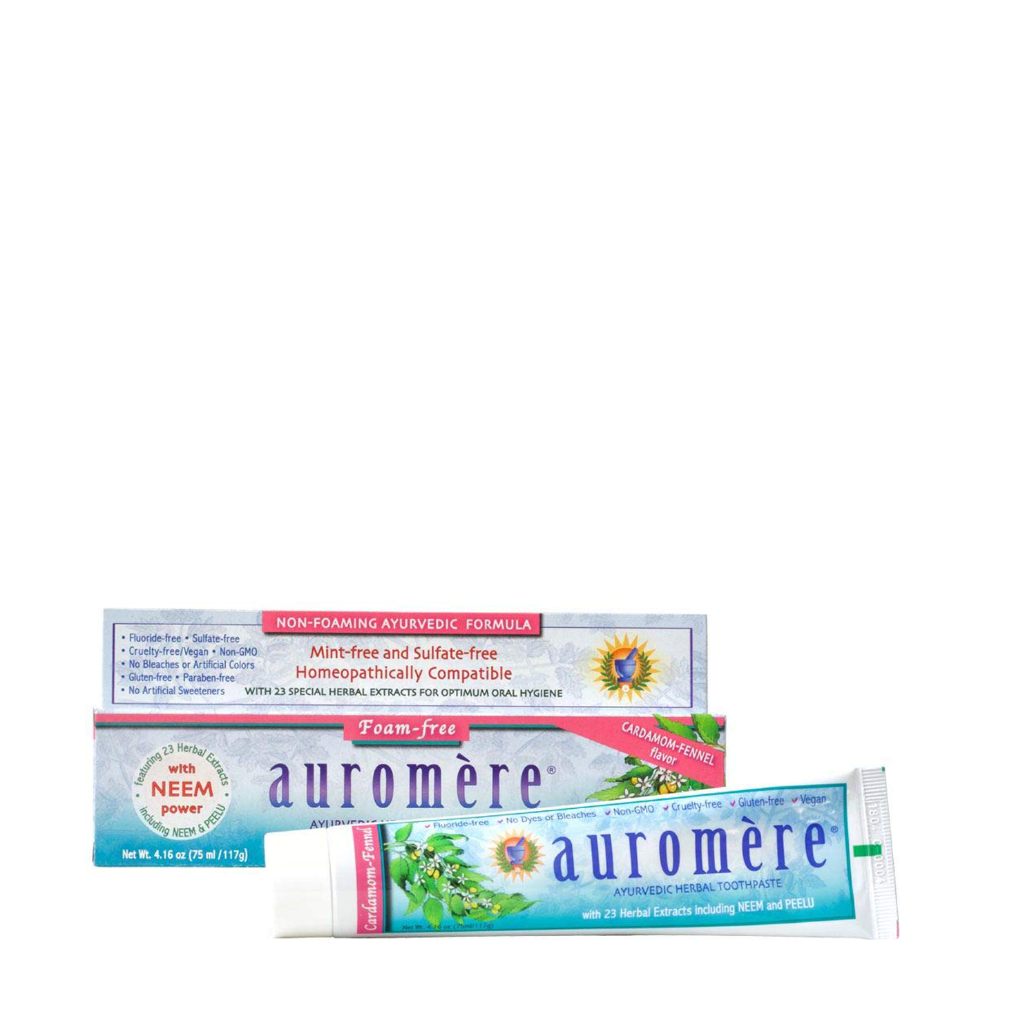Auromere | Foam-Free Cardamom & Fennel Herbal Toothpaste
