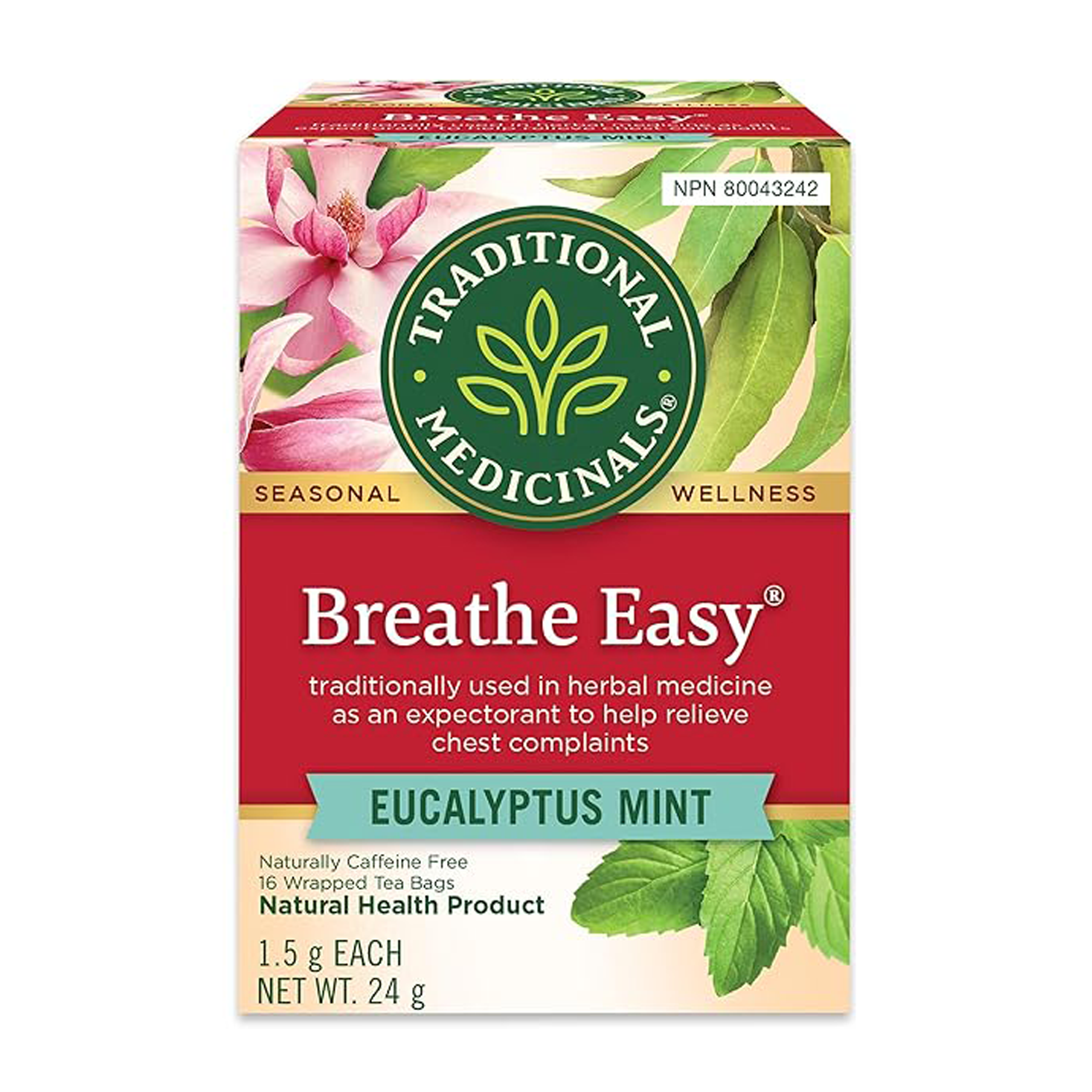 Traditional Medicinals | Breathe Easy Herbal Tea 16 Bags