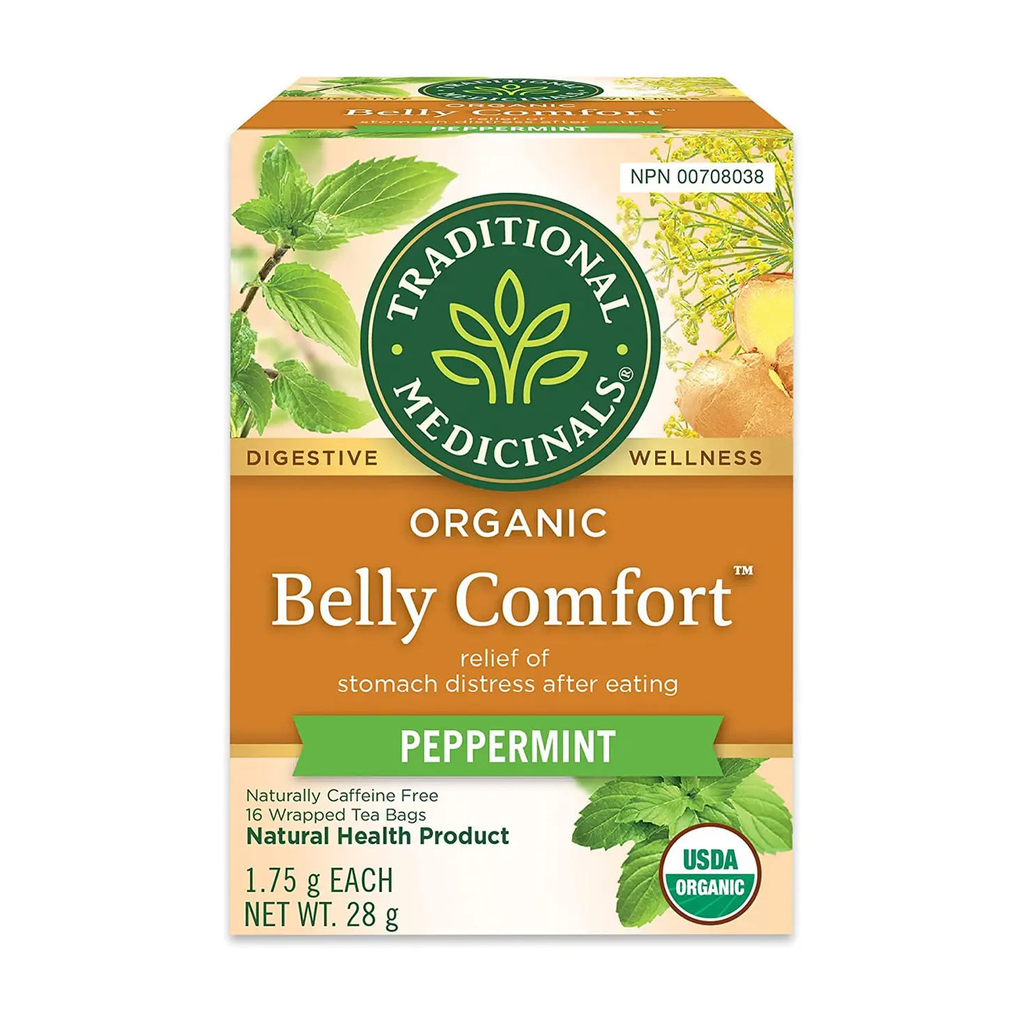 Traditional Medicinals | Belly Comfort Peppermint Digestive Tea 16 Bags