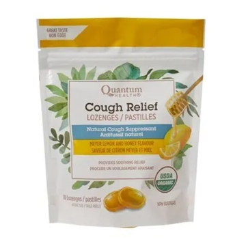 Quantum Health | Meyer Lemon & Honey Cough Relief Lozenges