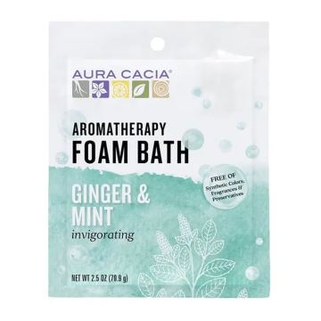Aura Cacia | Aromatherapy Ginger/Mint Foam Bath Powder