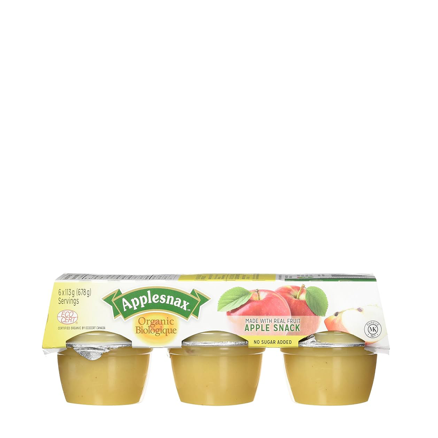 Applesnax | Organic No Added Sugar Apple Sauce Cups