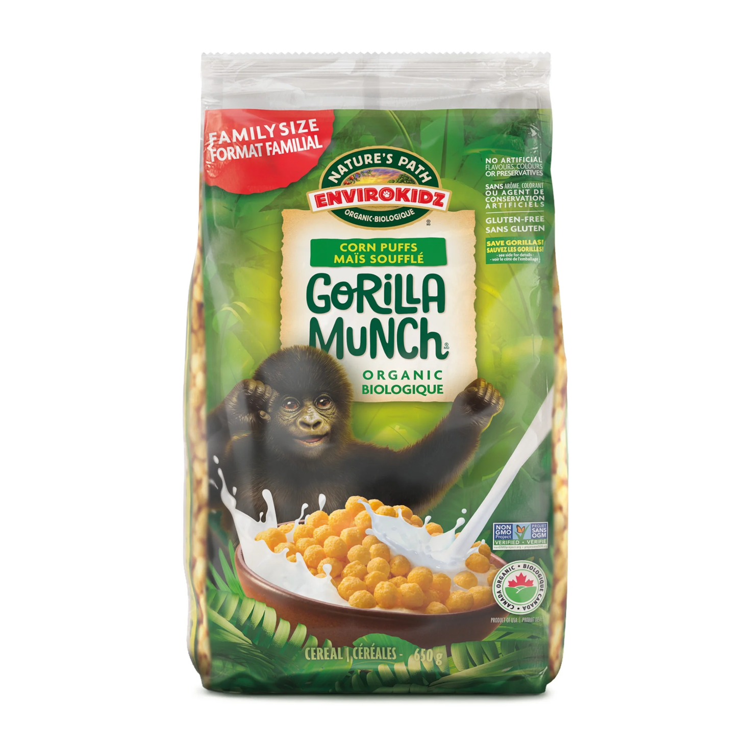 Nature's Path | Gorilla Munch Corn Puffs Eco-Pac Cereal
