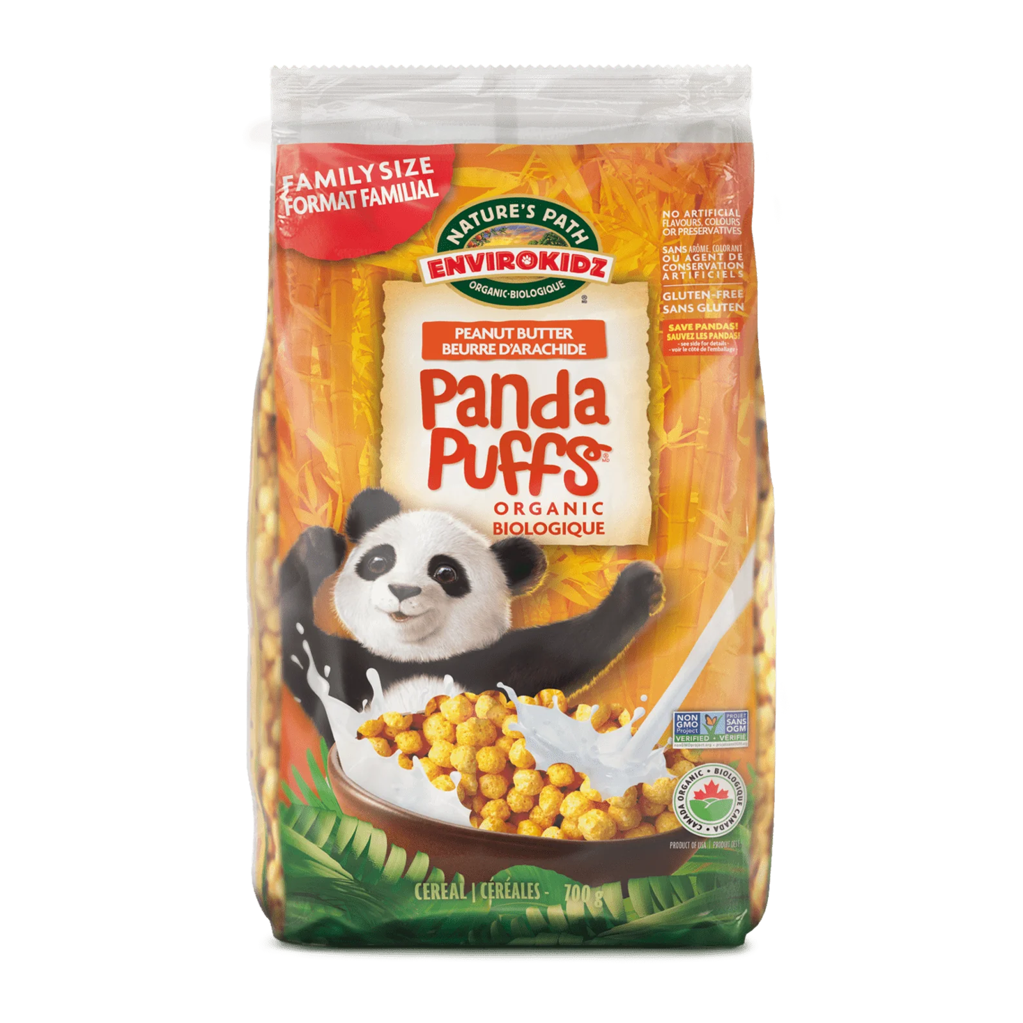 Nature's Path | Panda Puffs Peanut Butter Eco-Pac Cereal