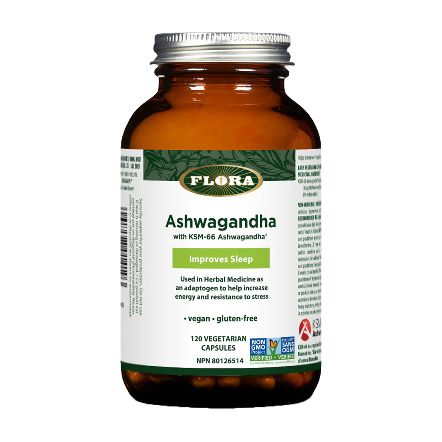 Flora | Ashwagandha with KSM-66 300mg Veggie Caps 120's