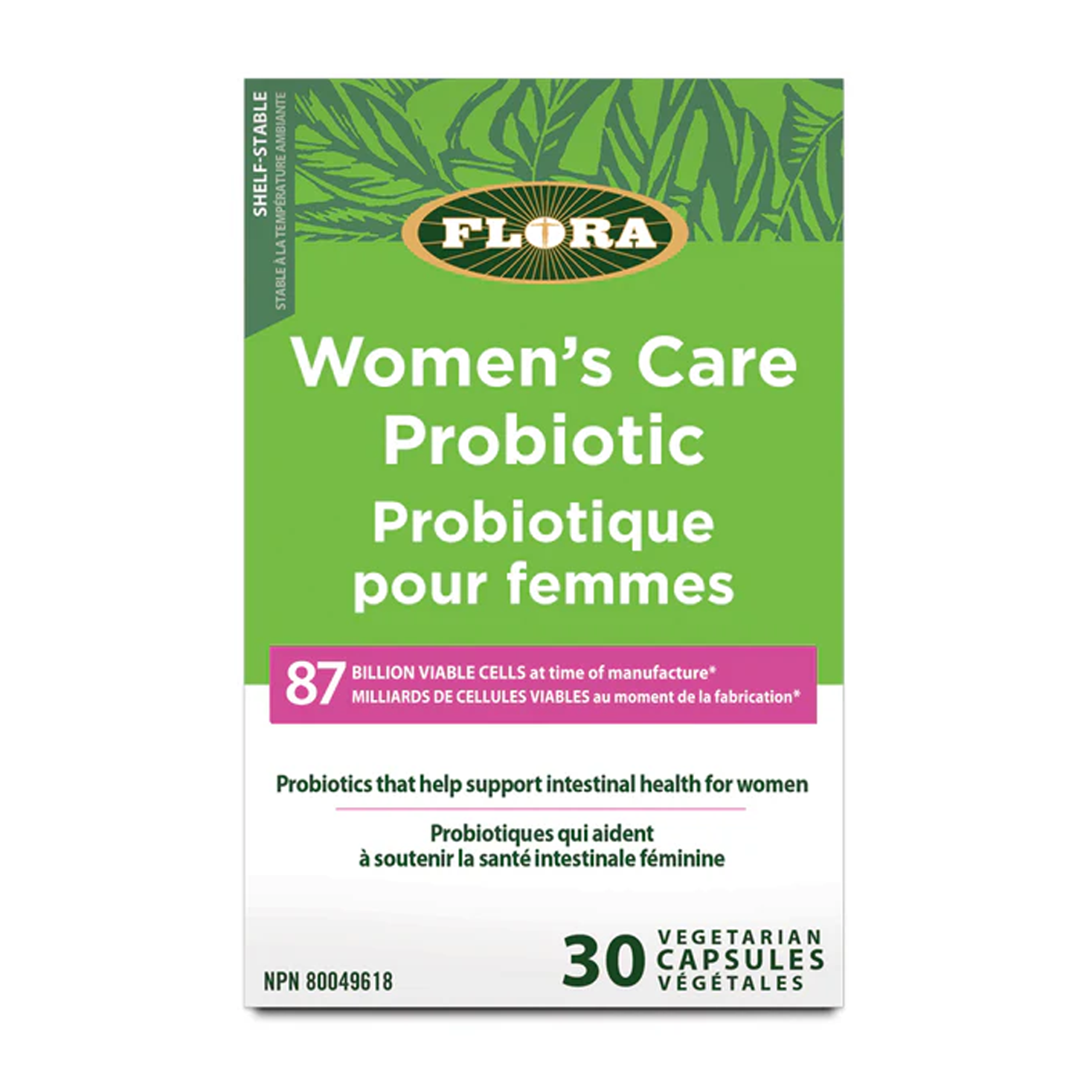 Flora | Women's Care Probiotic Shelf Stable Vegetarian Capsules