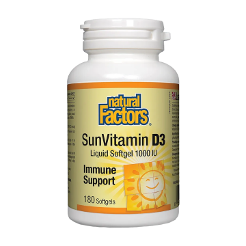 Natural Factors | SunVitamin D3 1000IU Softgels 180's
