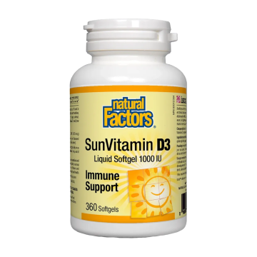 Natural Factors | SunVitamin D3 1000IU Softgels 360's