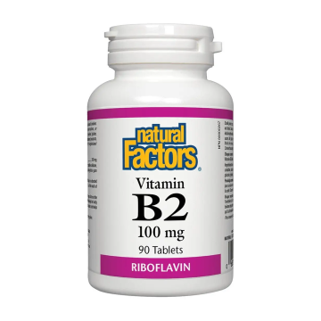Natural Factors | Vitamin B2 Riboflavin 100mg Tablets