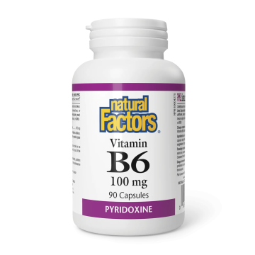 Natural Factors | Vitamin B6 (Pyridoxine) 100mg Capsules