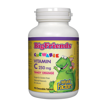 Natural Factors | Big Friends Tangy Orange 250mg Vitamin C Chewable Tablets