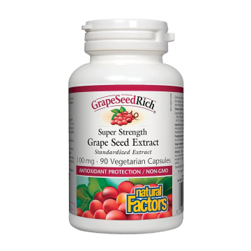 Natural Factors | GrapeSeedRich Super Strength Grape Seed Extract 100mg Vegetarian Capsules