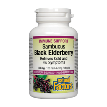 Natural Factors | Sambucus Black Elderberry 100mg Softgels