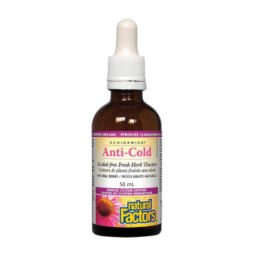 Natural Factors | Echinamide Anti-Cold Alcohol Free Fresh Herb Tincture Natural Berry Flavour