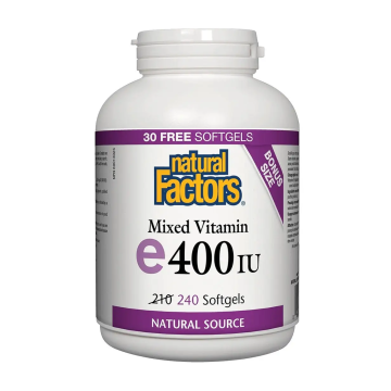 Natural Factors  |  Mixed Vitamin E 400IU Softgels 240's