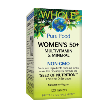 Natural Factors | Whole Earth & Sea Women's 50+ Multivitamin & Mineral 120 Tablets