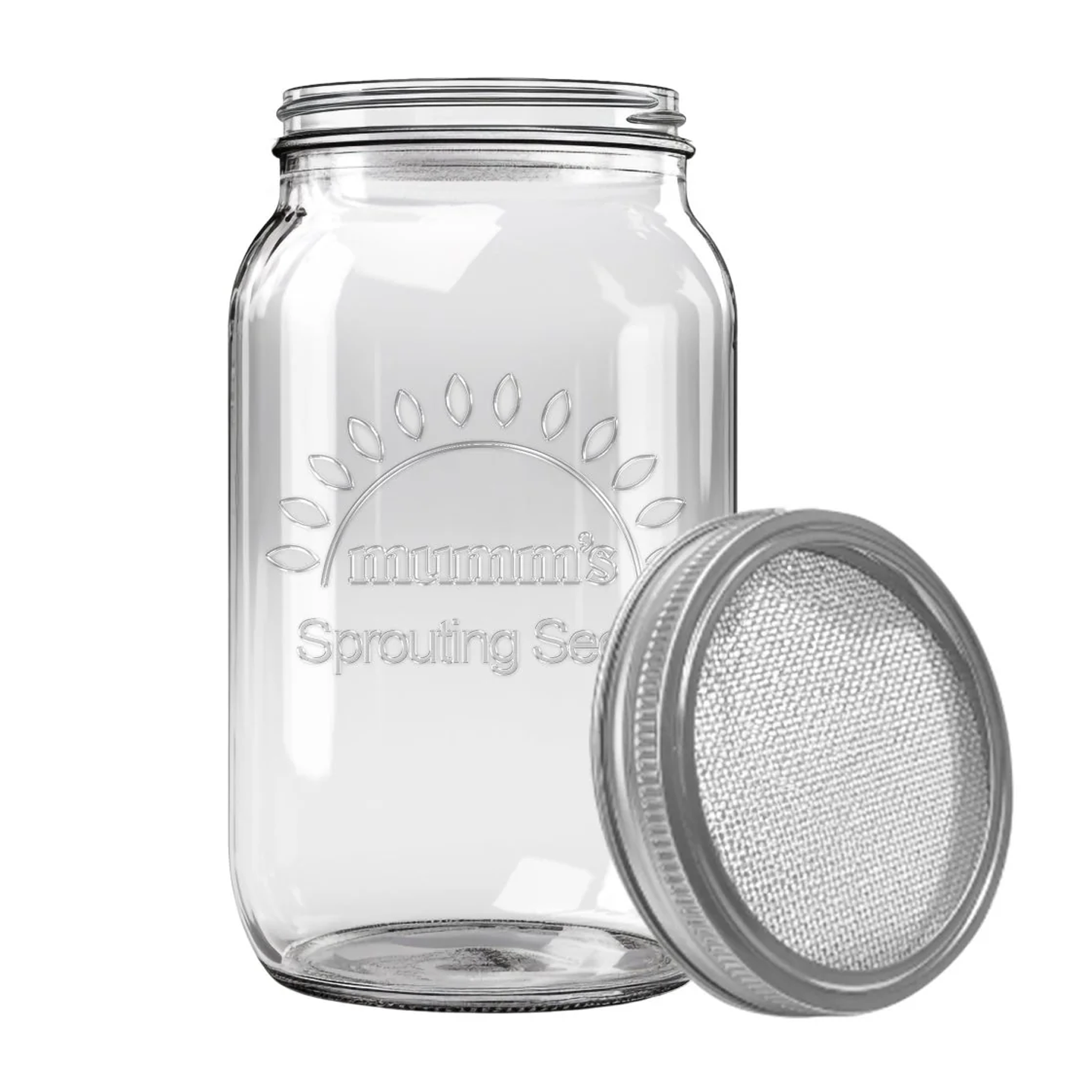 Mumm's Sprouting Seeds | Sprouting Jar With Lid 1 Litre