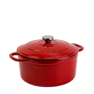 Lodge | 5.5 Quart Red Enamel Dutch Oven