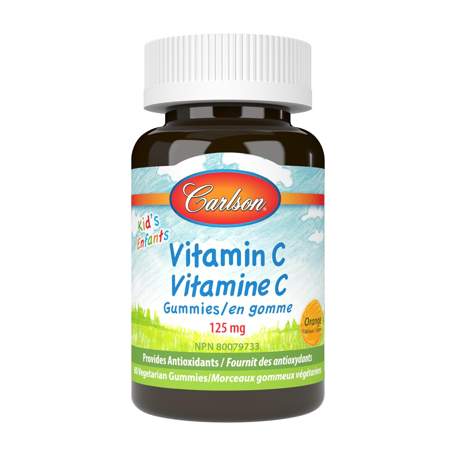 Carlson | Kids Orange Flavour Vitamin C 125mg Vegetarian Gummies