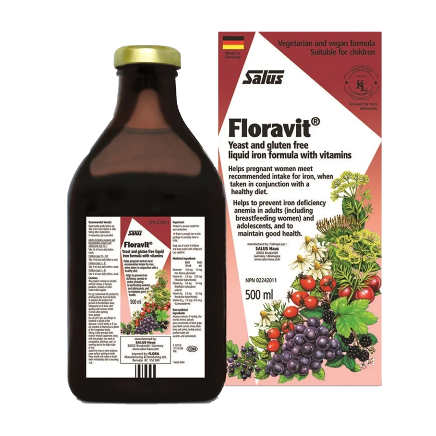 Salus | Floravit Liquid Iron With Vitamins 500ml