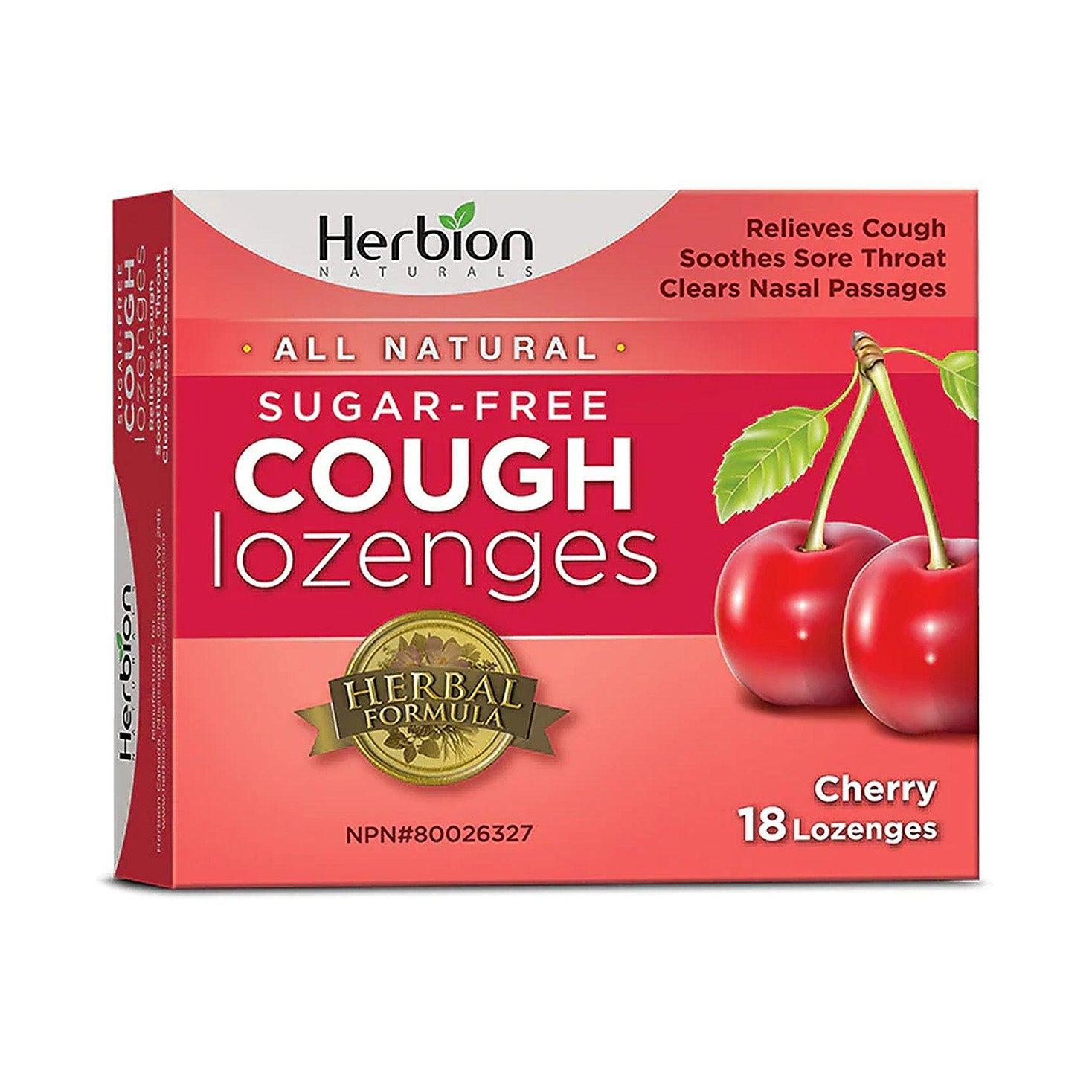 Herbion | Sugar-Free Cherry Flavour Cough Lozenges