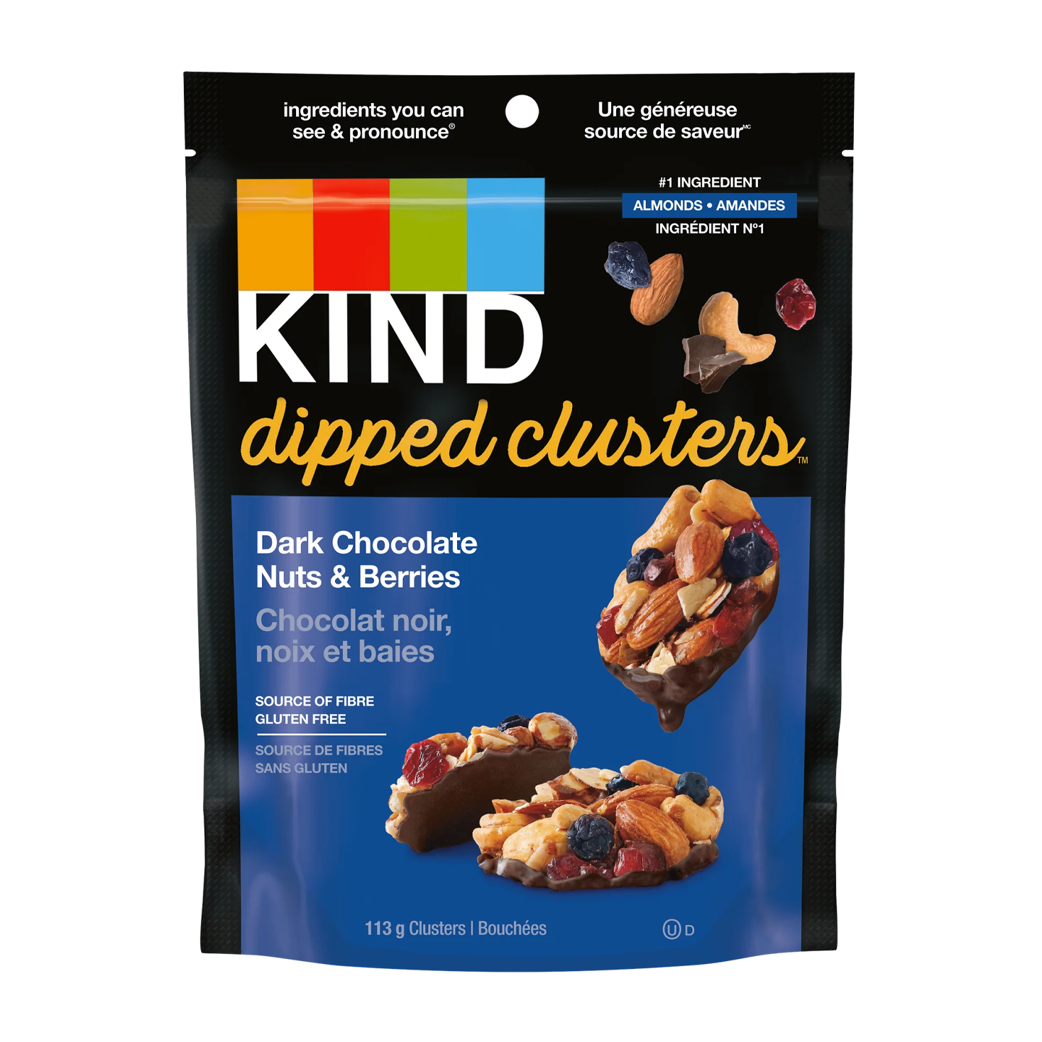 Kind | Dark Chocolate, Nuts & Berries Dipped Clusters