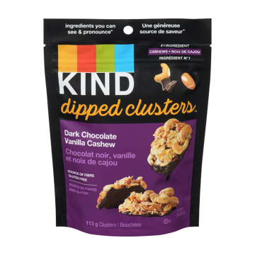 Kind | Cashew, Dark Chocolate & Vanilla Dipped Clusters