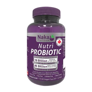 Naka Platinum | Nutri Probiotic 45 Billion 7-Strain Shelf Stable Vegetarian Capsules