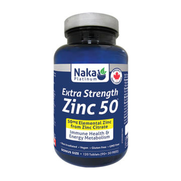Naka Platinum | Extra Strength 50mg Zinc Citrate Tablets